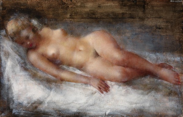 Model with Flaxen Hair by Grigory Gluckmann